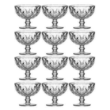 Imagem de Jogo 12 Taças de Sobremesa 335mL Diamante Transparente - ECOS, DIAMANT