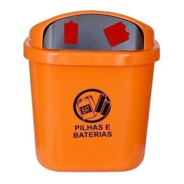 Imagem de Lixeira Para Coleta Seletiva De 40 L Com Suporte Descarte - JSN