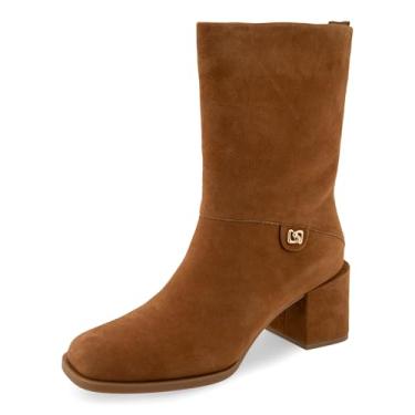 Imagem de Aerosoles Bota feminina Oro cano médio, Camurça de tabaco, 39