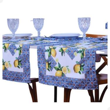Imagem de Caminho Trilho de Mesa 125x43cm Estampado Microfibra - Valle Distribui