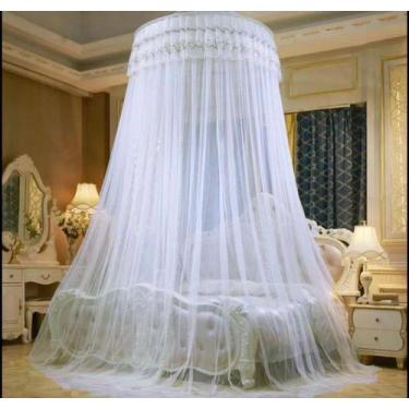 Imagem de Mosquiteiro rei casal, queen e king renda bordada gigante aro 1m - Gru