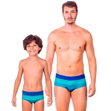 Imagem de Combo pai e filho par sungas horizon proteção uv 50+ kauna, 4