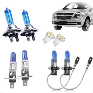 Imagem de Kit de Lâmpadas Halógena Super Branca H7 H1 H3 Farol Alto Baixo Milha 