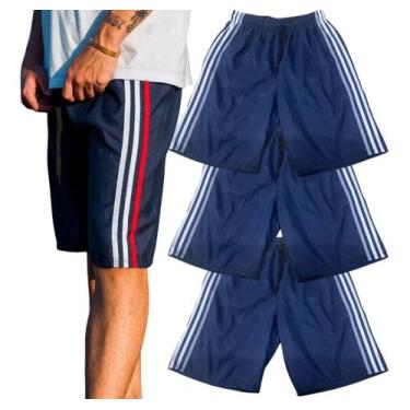 Imagem de 3 Bermudas Shorts Adulto Tactel Praia Surf 095 - FR, 3 azul marinho es