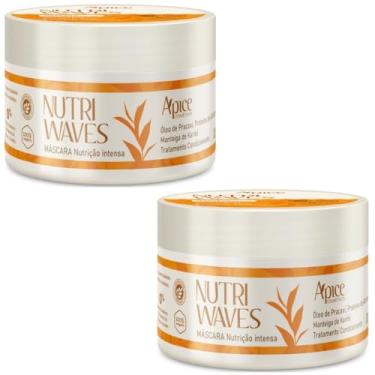 Imagem de Kit 2 Mascara Capilar Nutrição Intensa Apse Apice Nutri Waves Tratamento Condicionante Vegano 300g
