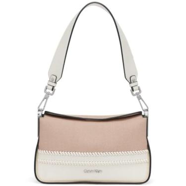 Imagem de Calvin Klein Bolsa de ombro Fay, Branco/lona natural, One Size