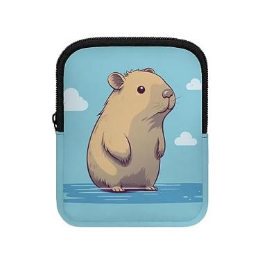 Imagem de BYCHECAR Capybara Bolsa para garrafa de água para academia, bolsa de armazenamento para copo de água, bolsa fofa com zíper, bolsa Stanley IceFlow, 567 g, 1,134 g