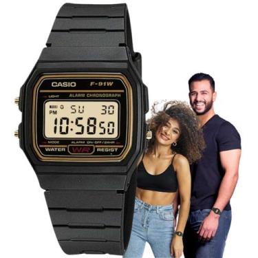 Imagem de Relogio De Pulso Casio Vintage F-91W Digital Unissex Retro Masculino F