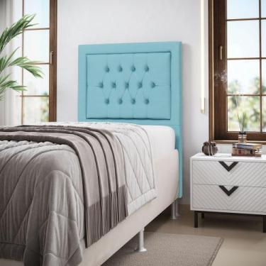 Imagem de Cabeceira Pegasus 90 Premium Couro Artificial Aradecor , AZUL BEBê