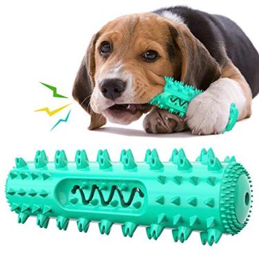 Imagem de FXGJDeng Brinquedos para mastigar cães para mastigar agressivos, escova de dentes para cães, escova de dentes, brinquedo de mastigar para cães pequenos (lagos azuis)
