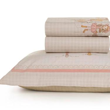 Imagem de Jogo de Cama Solteiro Infantil Karsten Percal 200 Fios 100% Algodão Dobra Feita Estampado Kids 3 Pçs (Daisy)