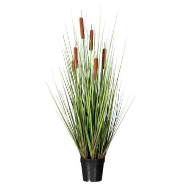 Imagem de Vickerman Grama artificial verde de 91,44 cm com pote de plástico preto – Decoração de plantas de grama sintética – Destaque para casa ou escritório