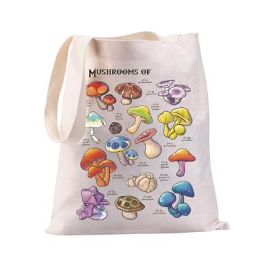 Imagem de JYTAPP Sacola Mushrooms of Hyrule Zelda Warriors Game Fans Gift Hyrule Flora Sacola de compras inspirada em videogame, Bege, Medium