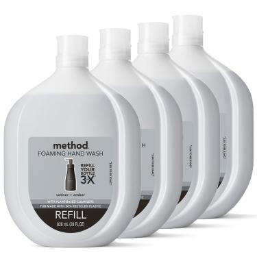 Imagem de Método de recarga espumante para lavagem das mãos Premium Vetiver + Amber 800 ml