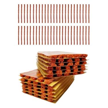 Imagem de Kit 50 Reparos Para Furo Pneu Sem Câmara Carro Moto Refil Macarrão Revenda Lojista