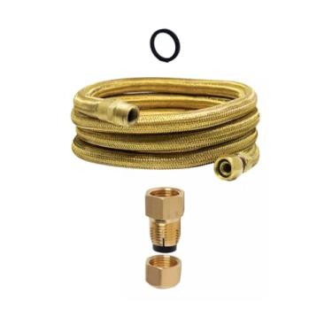 Imagem de Mangueira gás flexível Cobre 4,0m + Adaptador Dako Fêmea - GNV GLP