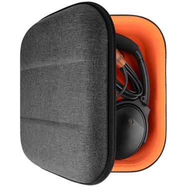 Imagem de Geekria Capa UltraShell para fones de ouvido para jogos Bosë QuietComfort 35 Series 2, fones de ouvido para jogos QC35 II, bolsa de transporte de viagem protetora de substituição com espaço para acessórios (cinza escuro)
