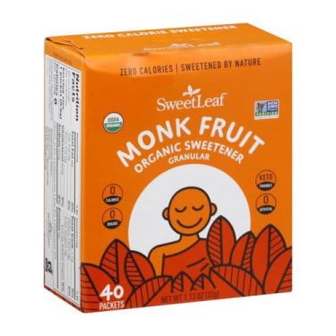 Imagem de Adoçante de pó de fruta de monge orgânico 40 conde por Sweetleaf Stevia