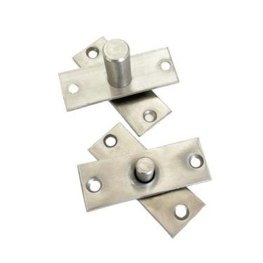 Imagem de Kit 5 Dobradiças Pivotantes Porta Até 50kg Aço Inox Escovado - DECORPL