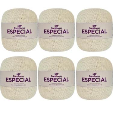 Imagem de Kit 6 Barbante Fino EuroRoma 500 Gramas Especial 1400 Metros Fio n 3 C