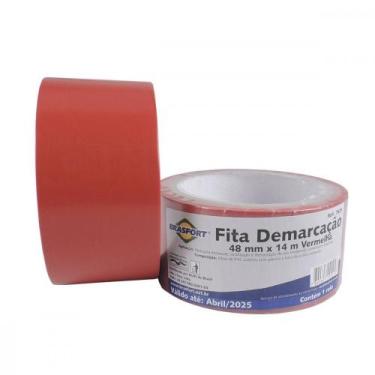 Imagem de Fita Demarcacao Solo Brasfort 48X14M Vermelha 7639