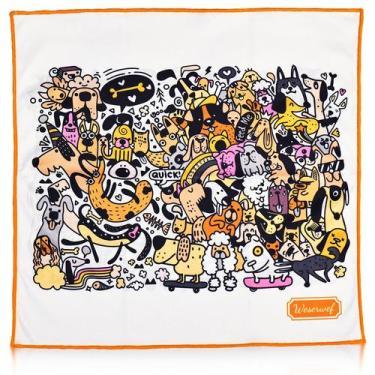 Imagem de Pano de limpeza de óculos de microfibra WESERWEF Funny Dogs