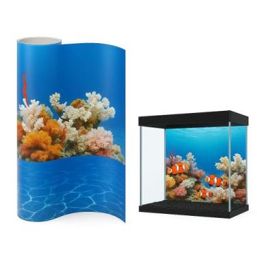 Imagem de Papel de Parede Aquário 40cm x 15M Fundo Realista Dupla Face - Bruartt
