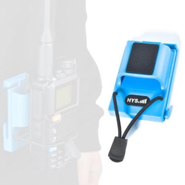 Imagem de HYS Walkie-talkie de rádio portátil bidirecional com suporte de clipe de cinto, coldre de transporte de plástico protege o APX8000 APX6000 APX4000 enquanto fornece uma maneira conveniente de prender o