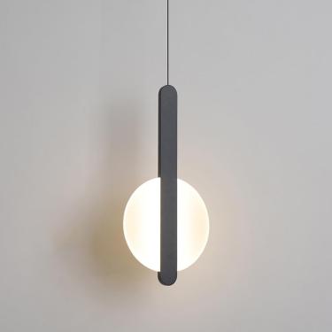 Imagem de Luz Pendente Pequena Moderna Preta, Lustre Geométrico Led Com Placa Guia De Luz Acrílica, Luminária Suspensa Minimalista Para Sala De Jantar Quarto Vestiário, Tricolor, A