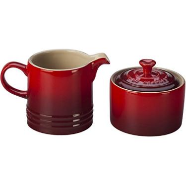 Imagem de Le Creuset Creme de grés e açúcar, conjunto de 2 peças, cereja