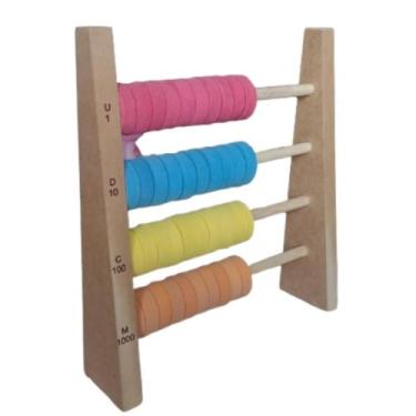 Imagem de Ábaco fechado 40 argolas eva - vs brinquedos