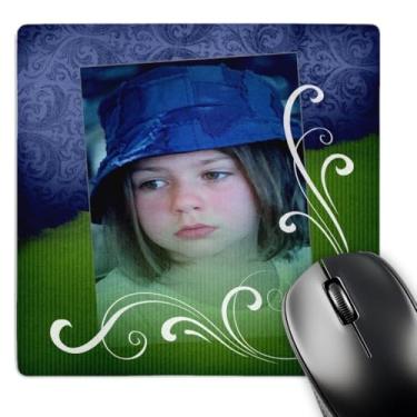 Imagem de 3dRose Mouse pad LLC 20 x 20 x 0,63 cm, chapéu bucket menina (mp_14826_1)