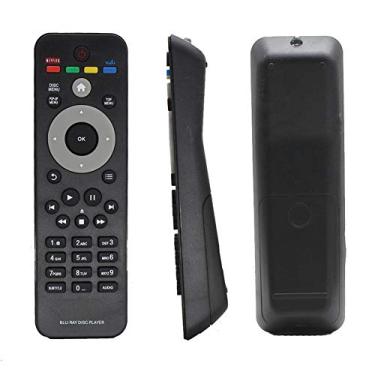 Imagem de Controle remoto substituído compatível com Philips BDP2100/F7 996510049464 BDP3406F7 BDP2205/F7 BDP2305 BD Blu-ray Disc DVD Player vudu Netflix