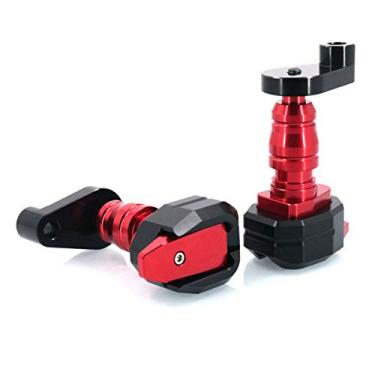 Imagem de Acc-Creativity Motocicleta CNC Alumínio Motor Crash Guard Case Frame Sliders Protector Proteção contra quedas Compatível com Kawasaki ZX-10R ZX10R ZX-6R ZX6R Z1000SX (Vermelho)