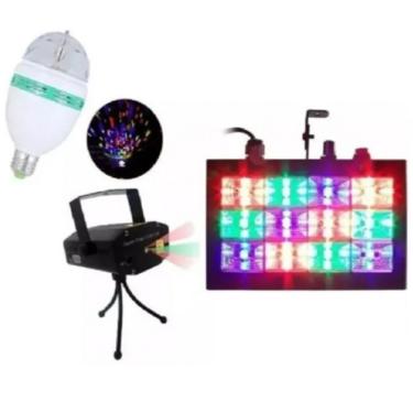 Imagem de Jogo De Luz Strobo Balada Glogo Lampada E Laser