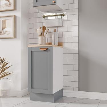 Imagem de Balcão 1 Porta 40Cm Arizona Branco/Cinza