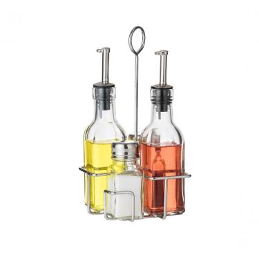 Imagem de Galheteiro Com 5 Peças Em Inox Kenya