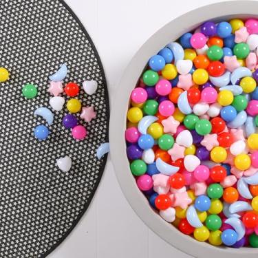 Imagem de GOGOSO Bolas De Piscina Em Formato Coração E Lua, Brincar Para Piscina, 100, 200, 500, 1000, À Prova Esmagamento, Sem Bpa, Crianças Pequenas, Bebês, Bolinhas Pastel, Mistura Vibrante Arco-Íris