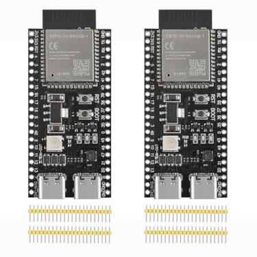 Imagem de YEJMKJ Placa De Desenvolvimento Esp32 S3 N16R8 Esp32-S3-Devkitc-1, 2 Peças, Processador Microcontrolador Esp Wroom 32, Núcleo Duplo Tipo C, Expansão Flash Externa Com Wi-Fi 2,4 Ghz, Modo Para Arduin