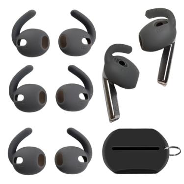 Imagem de Luckvan Capa De Silicone Para Fones Ouvido Galaxy Buds 3, Pontas Substituição Buds3 Earhooks Wing Pares Cinza