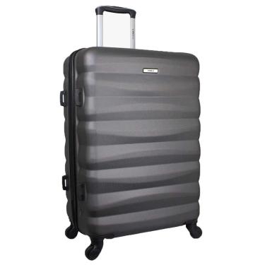 Imagem de Mala De Bordo Pequena Em Abs Yins 21089 Cadeado Integrado Rodas Giro 360° Cinza P