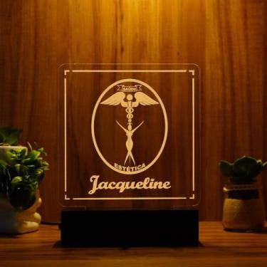 Imagem de Luminária Abajur Saúde Estética LED Amarelo - Bold