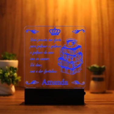 Imagem de Luminária Abajur Livros LED Azul - Bold