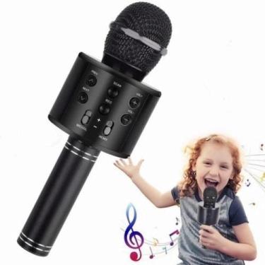 Imagem de Microfone Sem Fio Bluetooth Karaoke The Voice Portatil Caixa Som Recar