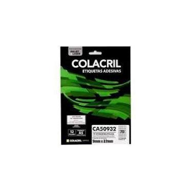 Imagem de Etiqueta Colacril A5 Ca50932 70 por Folha 32mmx9mm com 12 folhas