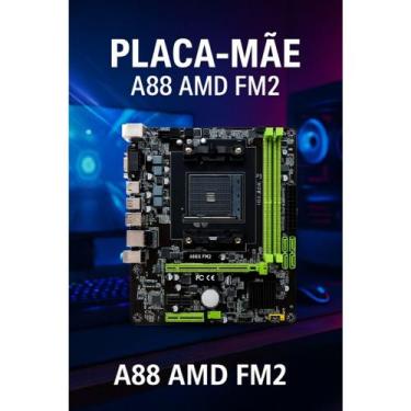 Imagem de Placa Mãe A88 AMD FM2 DDR3 VGA HDMI USB 3.0 Rede Gigabit SATA 6Gb/s De