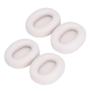 Imagem de Fockety Earpads de Substituição, 2 Pares de Ruído Cancelamento de Fones de Ouvido Pontos de Solf Flexíveis para As Orelhas Lisas Com Espuma de Memória, para Fone de Ouvido W800BT (WHITE)