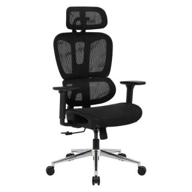 Imagem de Cadeira Ergonômica de Escritório Ergo Master, Apoio de Cabeça Ajustáve