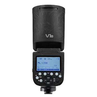 Imagem de Adesivo de flash de câmera antiarranhões para Godox V1 Flash Coat Wrap Película protetora de corpo Protetor de corpo Capa de pele V1 (Circuit Black)