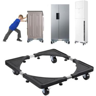 Imagem de Suporte Móvel Com Rodinhas Para Fogão Geladeira Maquina De Lavar Roupa Louça Freezer Lava E Seca Com Trava